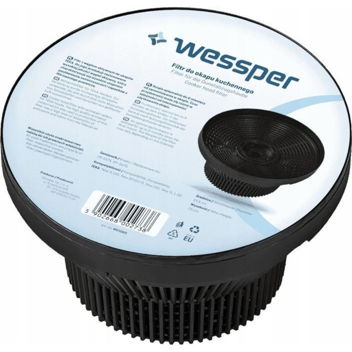 Filtru de carbon pentru hota de bucatarie, Wessper