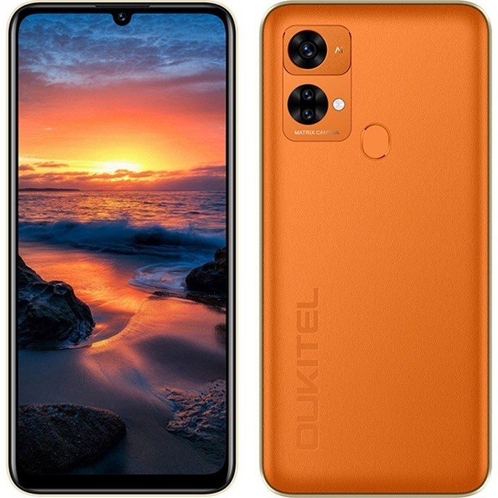 Смартфон C33, Oukitel, HD+, 8/256 GB, 6.8 инча, оранжев