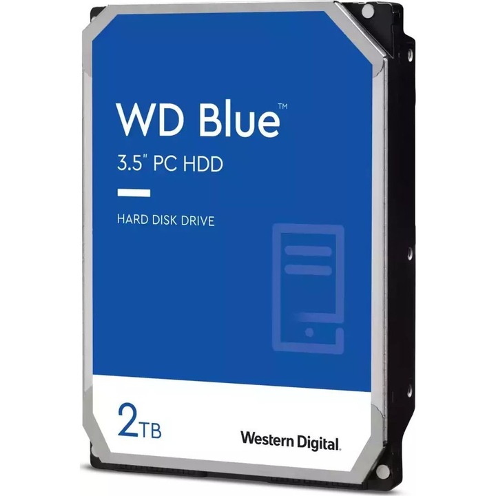 Хард диск HDD, Western Digital, 64 MB, SATA III, 2 TB, 3,5 инча, многоцветен