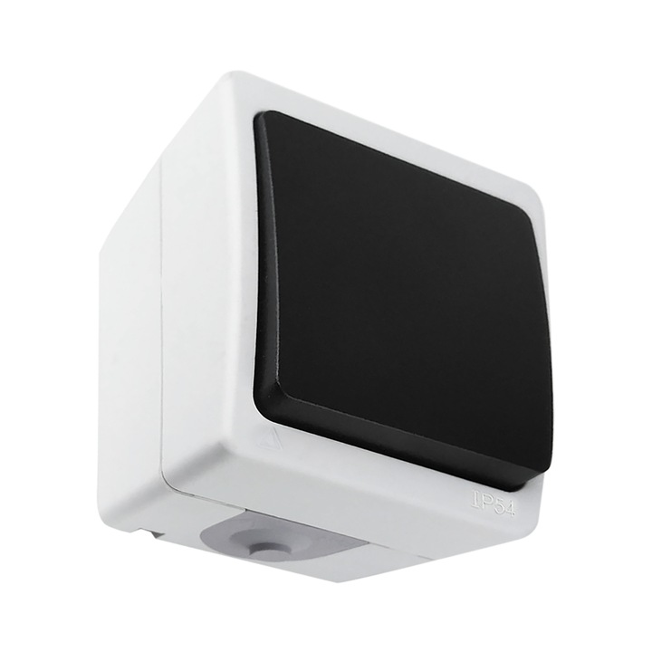 Egypólusú kapcsoló Aquatic Mini IP54, fehér/fekete