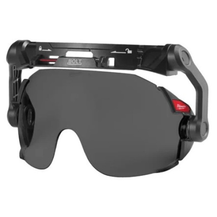 Ochelari de protectie pentru casca, Milwaukee, Policarbonat, Negru