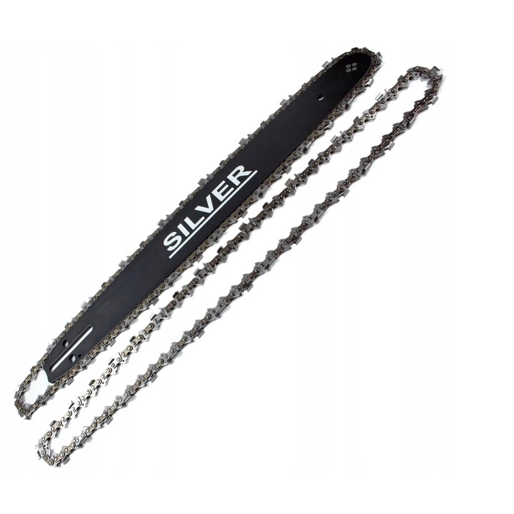 Set lama ghidaj si lanturi, ELMAX, 35 cm, Negru/Gri