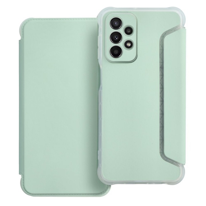 Husa de protectie, Piano, Compatibila cu Samsung A23 5G, Poliuretan, Verde deschis