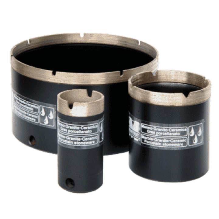 Set 3 coroane pentru gaurit, Montolit,100mm M16 /FA120, Negru/Auriu