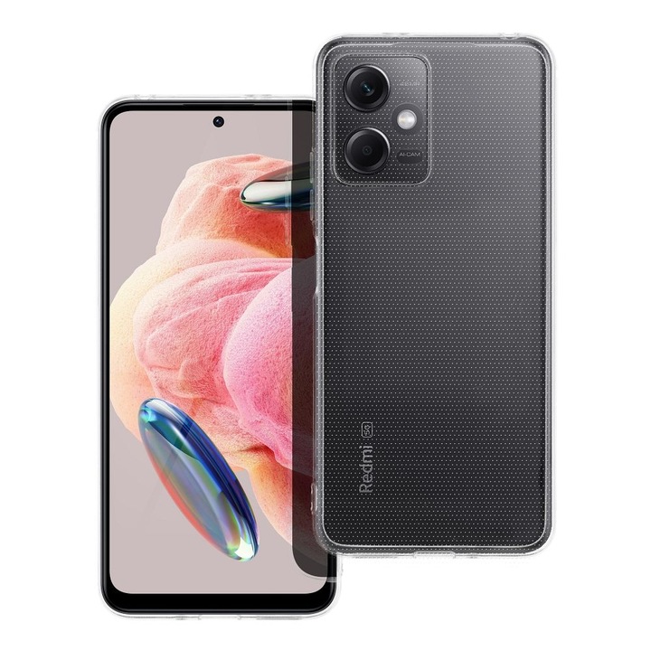 Szilikon tok Omni Futerall Clear Xiaomi Redmi Note 12 5G-hez, átlátszó