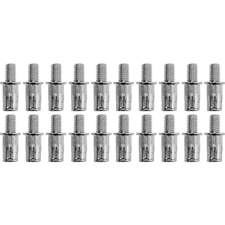 Set 20 suruburi nituibile Yato, marime M8, aluminiu, argintiu