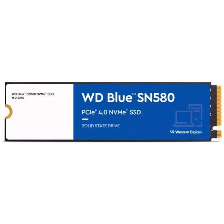 SSD WD, Blue, 2TB, M2 2280, PCI Express 3.0, 6 GB/s, R/W speed: up to 3500MBs/3000MBs