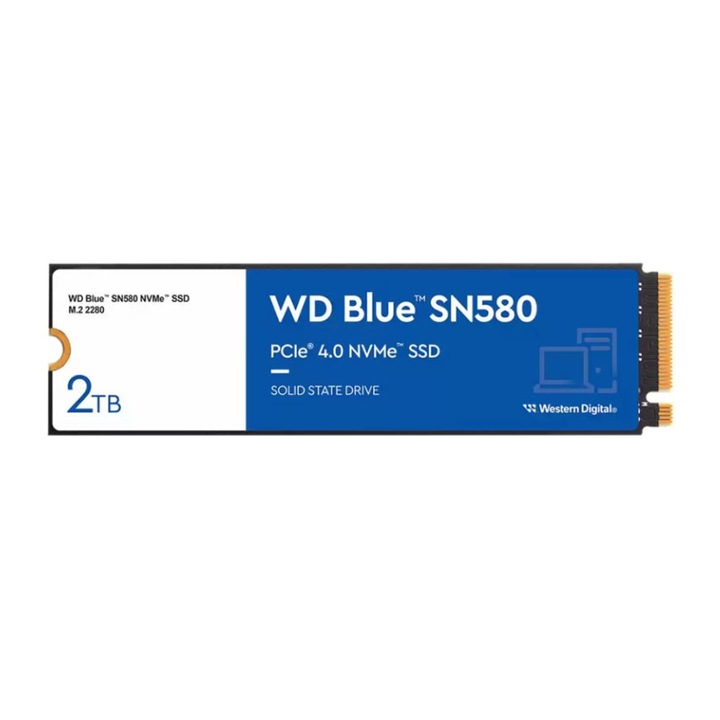 WD SSD M.2 (2280) 2TB Blue SN580 PCIe 4.0/NVMe (Di)