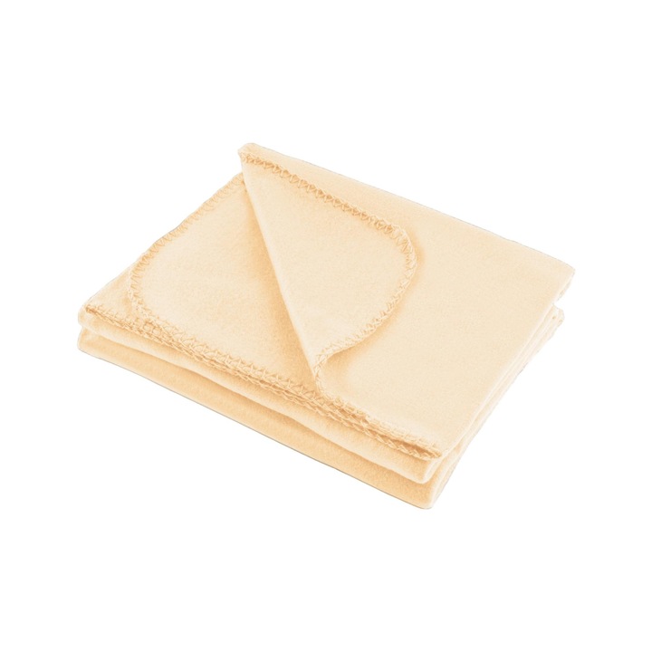 Patura fleece, Teesa, Poliester, 130x150 cm, Crem