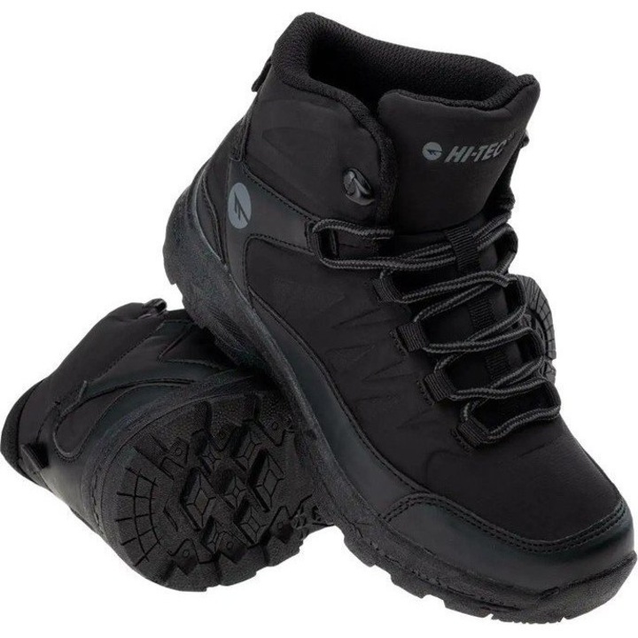 Pantofi de trekking pentru barbati Selven Mid, Hi-Tec, PU/EVA, Negru, 41 EU