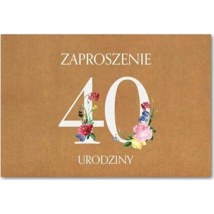 10 Invitatii, Trend, Ziua de nastere, 40ani, Multicolor