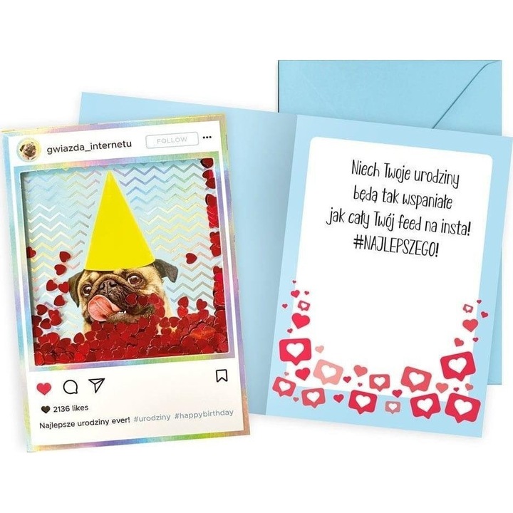 Felicitare cu plic, Kukartika, Fata/verso, Multicolor