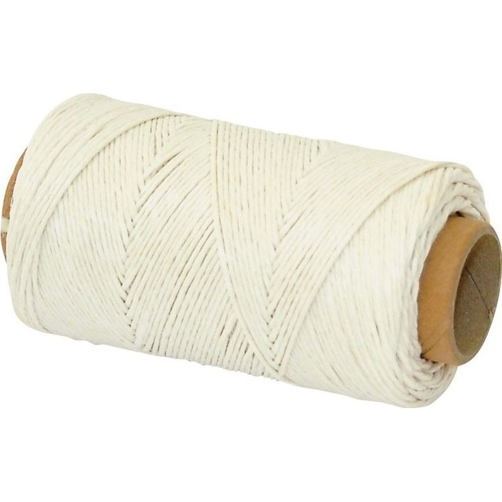 Q-CONNECT Len cérna, 100g, 220m, fehér, ellenálló