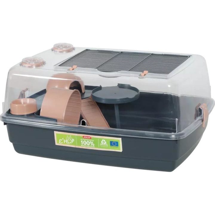 Cusca pentru hamster, Zolux, Plastic, 55 cm, Gri