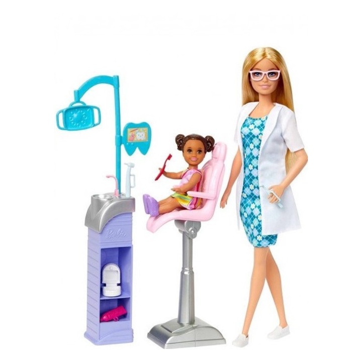 Комплект кукли Барби, Mattel, Зъболекар, 3+