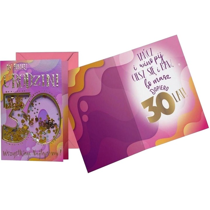 Felicitare, KUKARTKA, Pentru zi de nastere, Multicolor