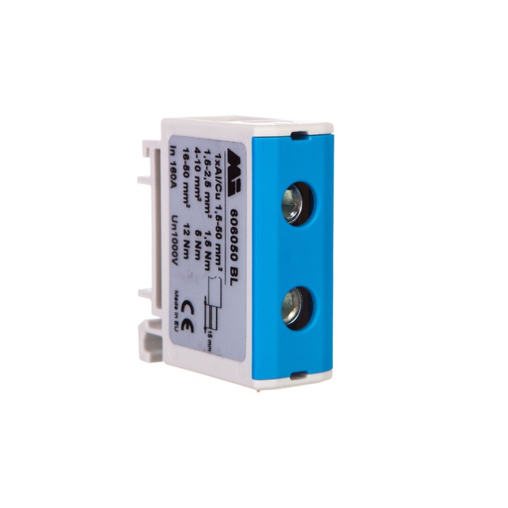 Bloc terminal, EM Group, Gri/Albastru, 1000V AC