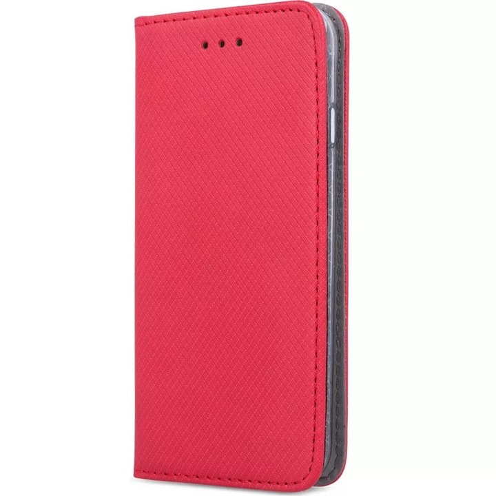 Husa telefon, Smart Book pentru Motorola Moto G84, rosu/gri