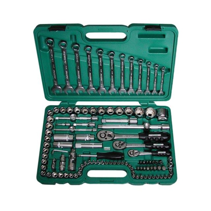 Set 111 chei tubulare, Honiton, 1/2"/ 1/4"/ 3/8", Argintiu