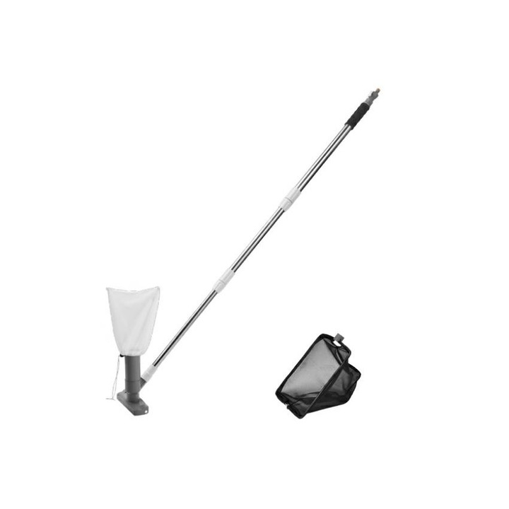 Комплект за почистване на басейн, Bradas, сребрист/черен