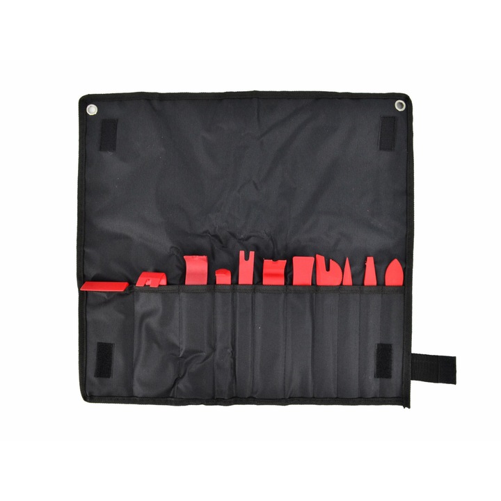 Set 11 tragatori pentru tapiere, AWTOOLS, Negru/Rosu