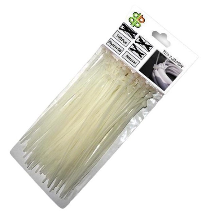 Set 100 coliere, Bradas, Plastic, 4,8 x 350mm