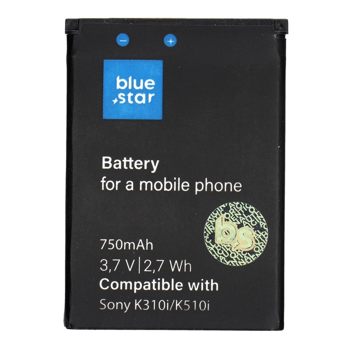Батерия за телефон, Blue Star, 750 mAh, Li-Ion, за Sony Ericsson K310i/K510i/J300/W200/T280