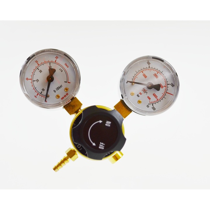 Reductor CO2/AR, Magnum, 2 ceasuri, 12l/min, Negru