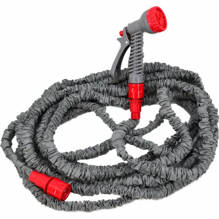 Градински маркуч AwTools, 6,5-20 м, сив