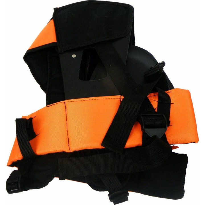 Védőheveder, ezüst, fekete/narancs