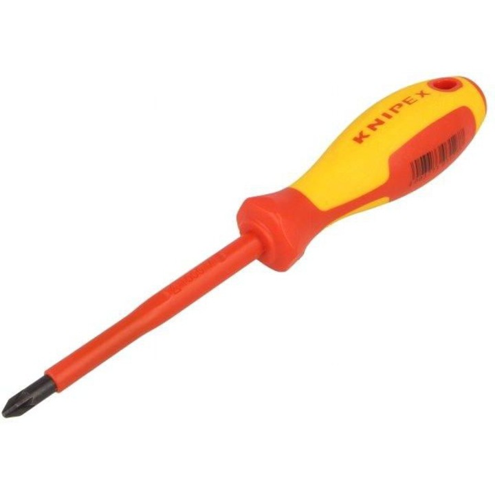 Szigetelt Phillips csavarhúzó, Knipex, Krómacél, PZ2 x 100 mm