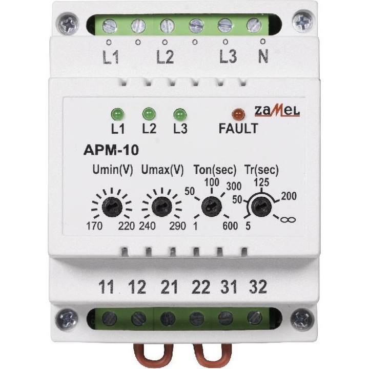 Comutator automat de faza, ZAMEL, 16A 230V/3x400V+N, Alb