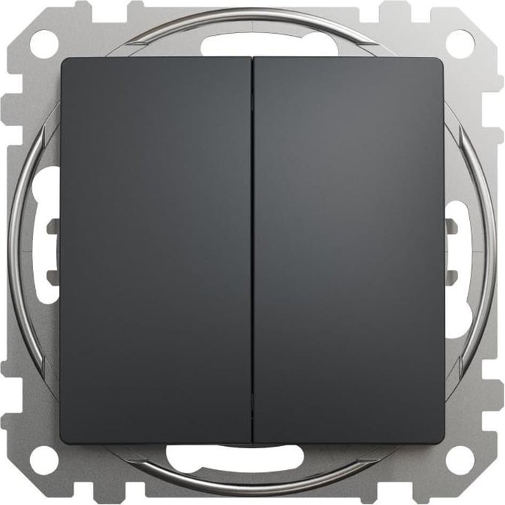 Intrerupator, Schneider Electric, Negru/Argintiu