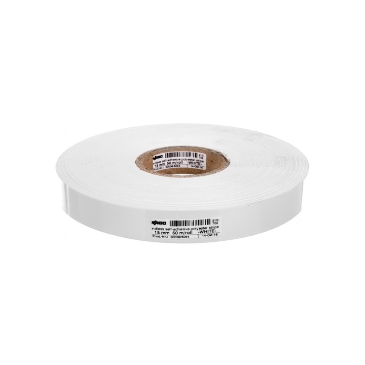 Benzi de marcare autoadezive, latime 15 mm, alb, 50 m / rola 210-702
