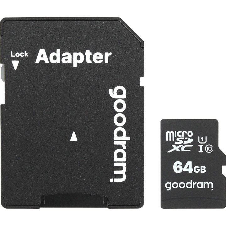 Карта памет, Montis, 64 GB, клас 10, черно/бяло