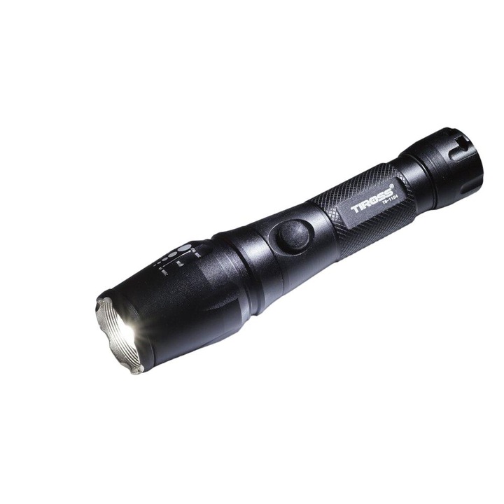 Акумулаторен фенер Cree TS-1154, Tiross, Водоустойчив, Черен