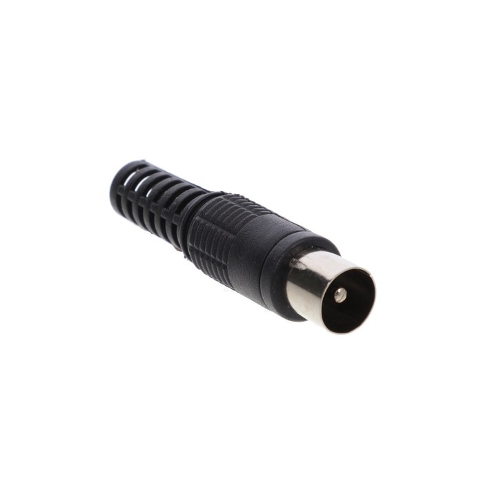 Mufa antena TV, LIBOX, Plastic, Negru