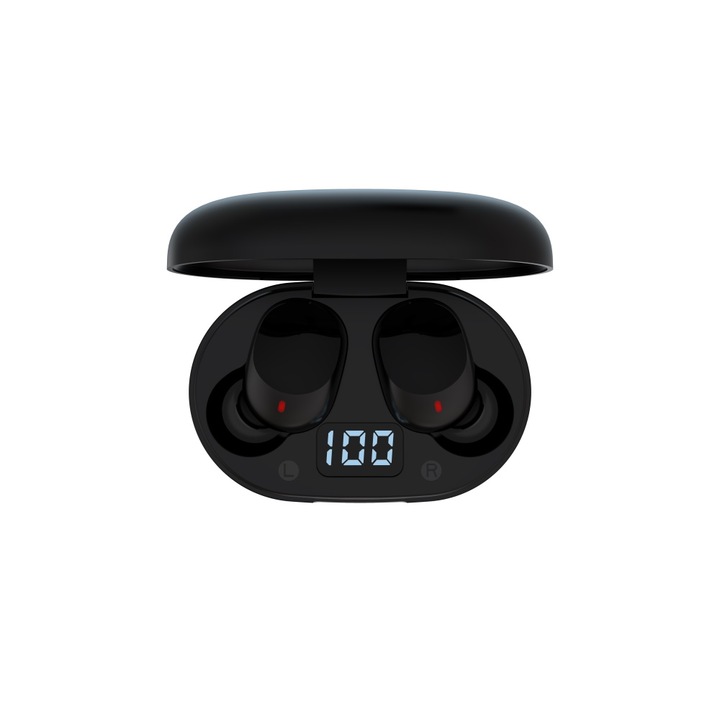 Bluetooth слушалки, Devia TWS Joy A6, Bluetooth 5.0, черни