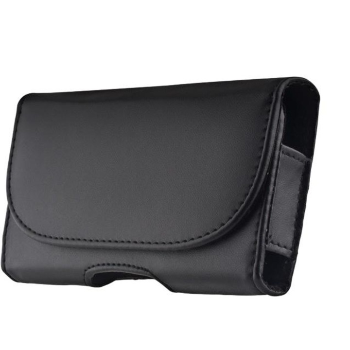 Класически калъф, Telforceone, Екологична кожа, Съвместим с Samsung Galaxy Note 3, Черен