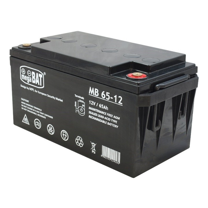 Baterie, Megabat,367130, Negru