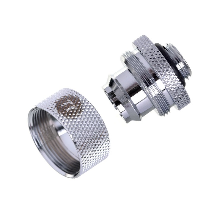 Egyenes csatlakozó, Thermaltake, sárgaréz, ezüst