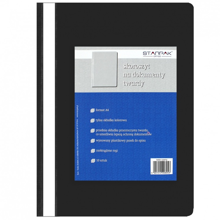 Dosar, Starpak, PVC, A4, Negru