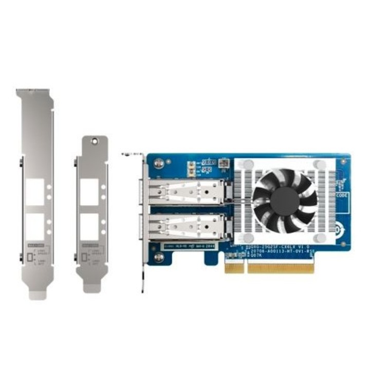 LAN карта, QNAP, 2x 25GbE SFP28 PCIe Gen4 x8 ErwKarte QXG-25G2SF-CX6