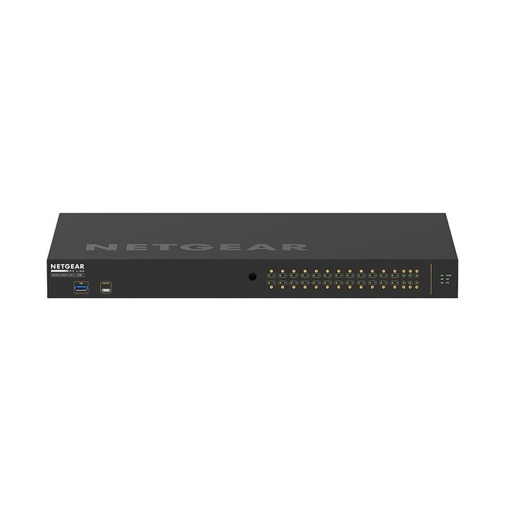 NetGear menedzselt switch, M4250-26G4F-POE+, 24 port, 300 W, fekete