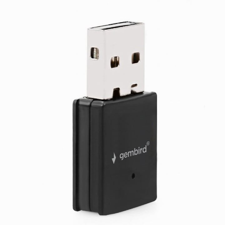 WiFi адаптер, Gembird, mini USB, 300 Mbps, черен