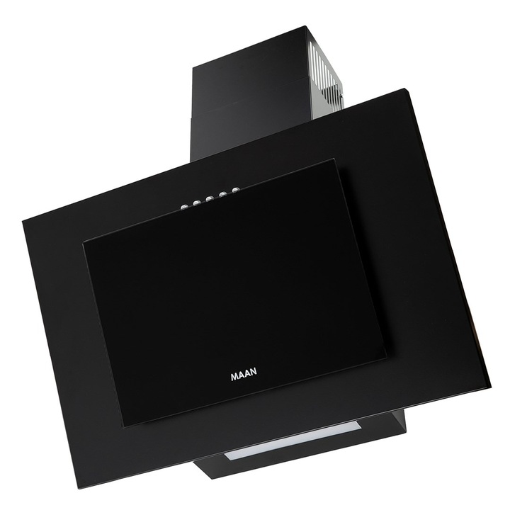 Hota decorativa Pyramis MDSQ Beige, putere de absorbtie 410mc/h, 1 motor, 60cm, finisaj metal vopsit