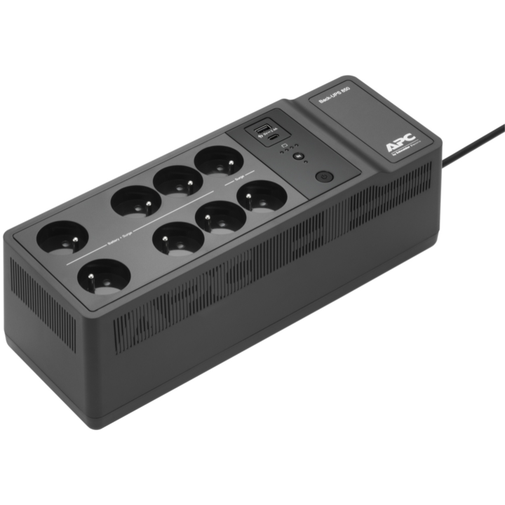 UPS fara management, APC, 850VA, 230V, USB tip C, Negru