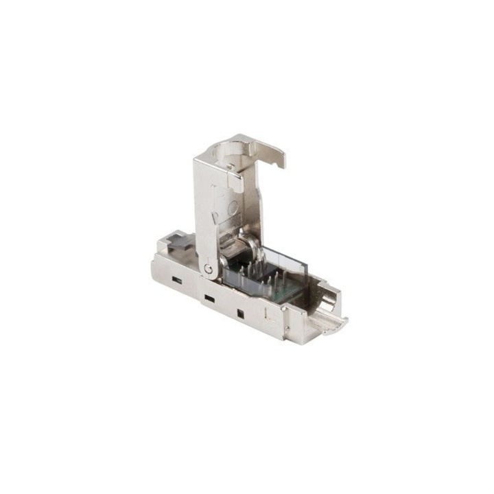 Мрежов конектор, Lanberg, ABS, RJ-45, Cat.6A FTP, сребрист