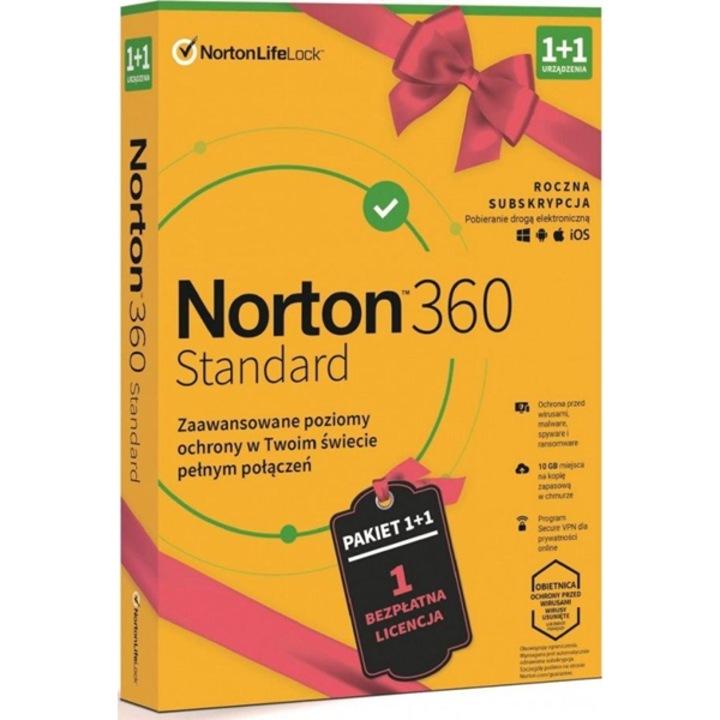 Antivirus 360 STD Prom.10GB PL 1U 1+1Dvc 1Y 21411368