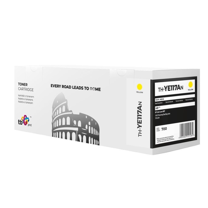 Nyomtatófesték, TB Print, HP-vel kompatibilis, sárga